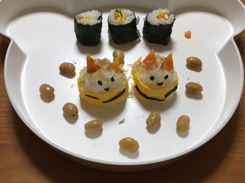 可愛いオニさんの節分離乳食☆